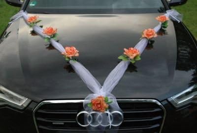 Guirlande M Voiture Bijoux De Mariage Rose Decoratif Decoration Voiture Mariage Bijoux Car Wedding Guirlande De Decoration Voiture Orange Weiss Amazon Fr Cuisine Maison