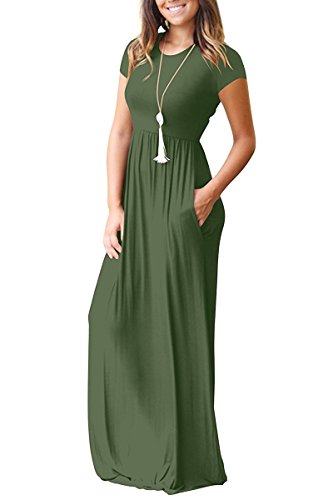 1 AUSELILY+Sleeve+Casual+Dresses+Pockets