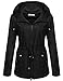 ANGVNS Women's Waterproof Lightweight Rain Jacket Anorak with Detachable Hood