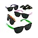 Adorox 12 Pack 80's Style Neon Party Sunglasses Children's Kids Colorful Toy Party Favor Set Birthday Aviators