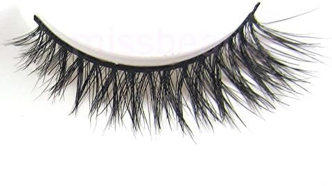 1 pair Natural Short Messy Winged Authentic Horse Hair soft False Eyelashes For makeup