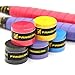 KLOUD City ® 5 pcs (Black, Blue, Purple, Yellow, Red) PU Soft, Absorb Moisture and Anti-Slip overgrip for Tennis and Badminton Racket Bike bar