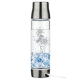 Anself Portable Hydrogen Rich Water Ionizer Maker Transparent Water Bottle Cup with BPA-free Glass Large Capacity 450ml/550ml