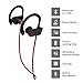 JDB Sport Wireless Bluetooth Headphones In-ear Earbud IPX4 Sweatproof Noise Cancelling for Samsung iPhone iPad HTC and More Smartphones (RED)