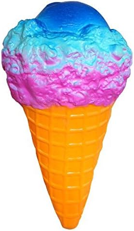 Squishy Very Slow Rising Squishes Squeeze Toy New Jumbo Squishy Ice Cream Cone Slow Rising Kawaii Cake Scented Toys Big 7” Pink 1pcs (Galaxy)