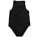 FEESHOW Men's Soft Smooth Work Out Swimsuit Gym Fitness Bodysuit (Medium(Waistline 28.0-40.0 inch/72-102cm), Black)