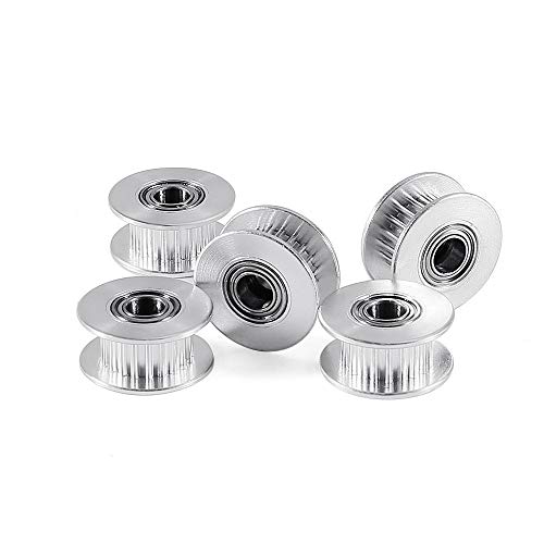 image for Dorhea GT2 2GT 5mm Bore Aluminum Tooth Timing Belt Idler Pulley 20 Tee