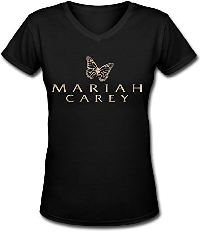 Mariah Carey Logo Butterfly Woen's Novelty V-Neck T-Shirts