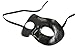 High-Gloss Black PU Leather Men's Masquerade Mask with Skin Texture Design (Black High-Gloss)