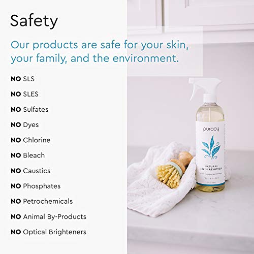 Puracy Natural Laundry Stain Remover, EnzymeBased Spot Cleaner, Free