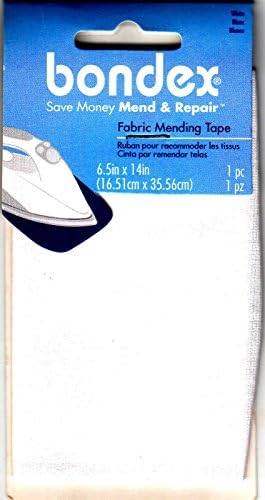 Embroidery Patch BONDEX White Fabric Iron ON Mending Tape, 6 1/2" x 14"