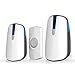 AcePoint Night Light Wireless Doorbell Series, 2-in-1 Wireless Door bell w/LED Night Light Function w/Dual Receivers (1 plug-in receiver + 1 portable battery operated receiver), Long Operating Range