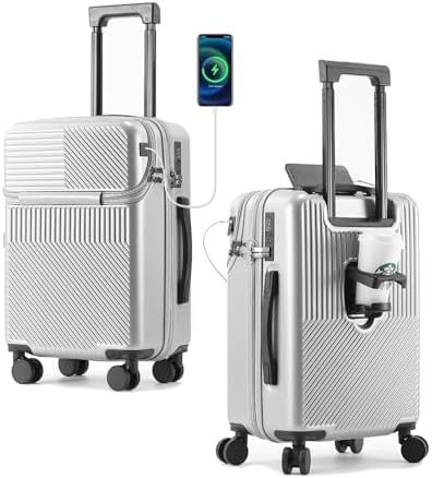 YSOAE 20/22/24 Inch Carry On Luggage, Hardside Luggage, Built-In