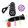 SAMS-Fly-Tying-Kits-UV-12-LEDs-Bright-Black-Light-Flashlight-and-Clear-Glue-Cure-Syringe-Coating-Tools-for-Buzzer-Bug-Nymph-Head-Body-Trout-Flies-Making