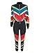 NVXIYYA Women Color Block Two Piece Outfit Long Sleeve Striped Jacket Pants Set Tracksuit