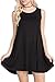 Womens ECO-FRIENDLY Bamboo Fiber Sleeveless Trapeze Knit Dress (Small, Black)