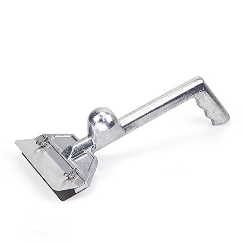 SHANGPEIXUAN Grill Scrapers, Heavy Duty Casting Aluminum Commercial Griddle Scraper with 5 Blades and Small Slant Edge Grill Scraper