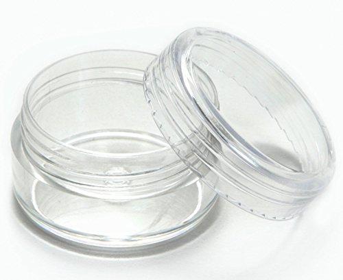 INHDBOX 50 New High Quality Empty Clear 5 Gram Plastic Pot Jars Cosmetic Containers With Lids