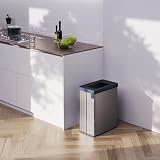 CURVER Verto 54L Recycling Bin Dual Compartments Pearl Grey view 2