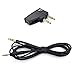 Bose 3.5 to 2.5mm Stereo Cable for QuietComfort 35 Headphones & Airline Adapter