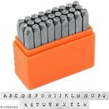 ImpressArt- Basic Newsprint Uppercase Letter Metal Stamp Set
