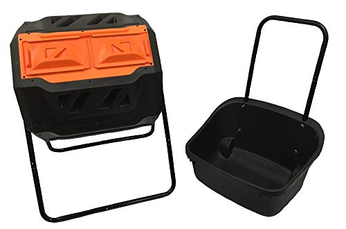 Riverstone Industries GEN-C42-OR-C Compost Tumbler with Cart, Black and Orange - Thumbnail 7