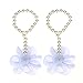 DZT1968® Baby Girl Pearl Chiffon Foot Flower Shoes Barefoot Sandals (White)