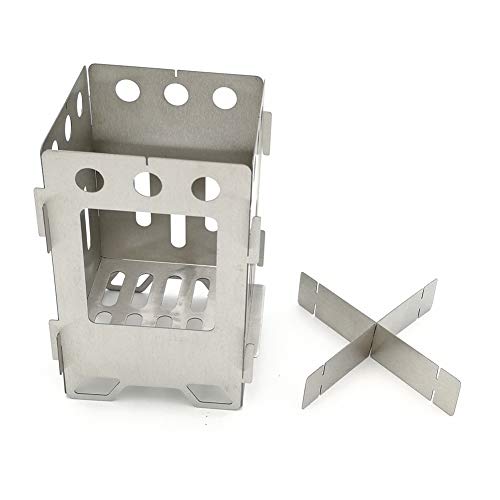 millet16zjh Outdoor Camping Hunting Picnic Stainless Steel Portable Cooking Burning Stove - L