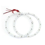 2 Pcs 120mm White 39 SMD LEDs Angel Eyes Headlight