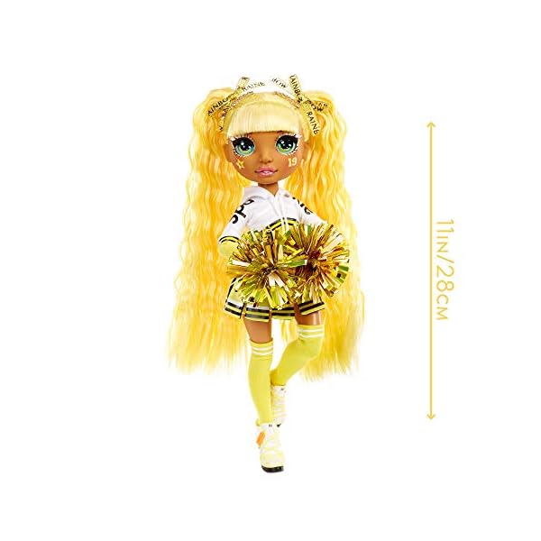 Rainbow High Cheer Fashion Doll - Luxury Outfits, Pom Poms & Cheerleader Doll - Sunny Madison, Yellow Themed Fashion…