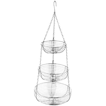 intuition tier hanging basket duty chrome wire heavy round