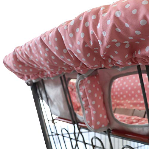 Suessie Shopping Cart Cover and High Chair Cover, Pink Dots - Thumbnail 7
