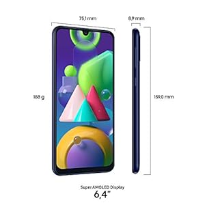 Samsung Galaxy M21, Smartphone, Display 6.4" Super AMOLED, 3 Fotocamere Posteriori, 64GB Espandibili, RAM 4 GB, Batteria 6000 mAh, 4G, Dual Sim, Android 10, 188 g, [Versione Italiana], Blue - immagine 3