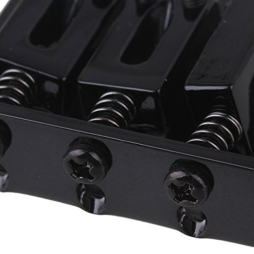 BQLZR Golden Silver Black Zinc Alloy Electric Guitar Bridge Tailpiece with Screws & Wrench for 3 String Cigar Box Guitar Pack of 3