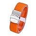 SCASTOE Waterproof Men's Silicone Rubber Watch Wristwatch Strap Band Replacement 18-24mm (Orange, 20)
