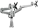 Mount-It! MI-43111 || Dual Computer Monitor Stand Articulating, Height Adjustable Swiveling Arm Desk Mount for Samsung LG Vizio Sharp Sony Element Insignia LCD 20 21 22 24 25 27, VESA 75x75 and 100x100, Silver