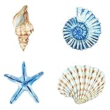 4 Pieces Beach Wall Decor Plague Ocean Theme Marine