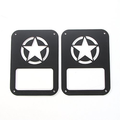 image for JeCar 3PCS Matte Black Rear Lamp Tail lamp Tail light Cover with Third