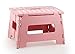 StepSafe? High Quality Non Slip Folding Step Stool For Kids and Adults with Handle- 9 in Height, Holds up to 300 Lb! (pink) by StepSafe