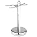 Razor and Brush Stand,Oak Leaf Deluxe Chrome Stand for Razor and Brush Bathroom Vanity