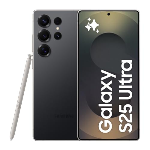 Samsung Galaxy S25 Ultra Smartphone AI, 3 anni di Garanzia del produttore, Display 6.9'' QHD+ Dynamic AMOLED 2X, Fotocamera 200MP, RAM 12GB, 512GB, 5.000 mAh, Titanium Black [Versione italiana]