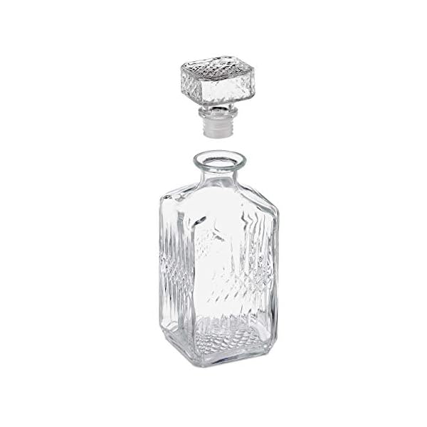 Relaxdays Whisky Karaffe, Glas, Dekanter für Whiskey, Cognac, Rum, Gin, 900 ml, Schnaps Karaffe Heimbar, transparent 10027876 – Bild 7
