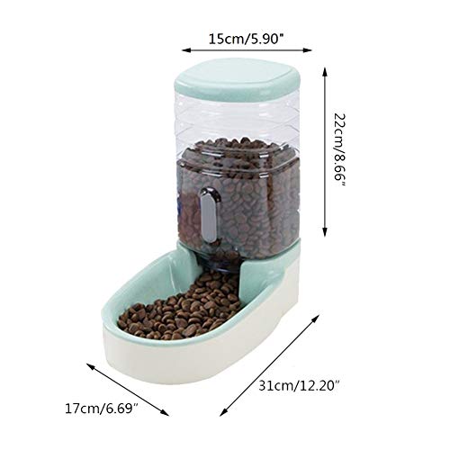 Yinrunx Automatic Dog Water Bowl with Wide Bowl for Dogs Cats Pets Puppy Kitten with 3.8 L Capacity, Gravity Waterer Easy Cleaning Safety Twist Mouth Ring with Dog Food Recipe Ebook
