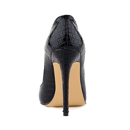 Loslandifen Womens Shoes Closed Toe High Heels Womens Pointed Slender Stiletto Pumps (35 M EU/5 B(M) US, Black) - Thumbnail 5