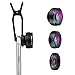Mozeat Lens New 3 in 1 Clip-On Cellphone Lens Kit,230°Supreme Fisheye + 0.65X Wide Angle + 15 X Macro Lens With Cleaning Cloths & Carrying Bag for 6,6S ,6Plus, Samsung , Android ,Windows