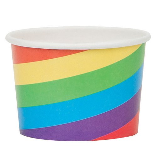 Paper Rainbow Snack Cups, 8ct