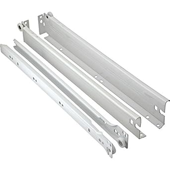 6 Hafele Metal Drawer Sides With 16 Drawer Slides White