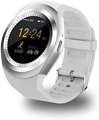 INDI D08 Smart Watch Bluetooth Smartwatch with Camera SIM Slot TF Card Smart Watches for Android for Men Phones Samsung LG Sony HTC Google Pixel Phone (White)