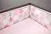 Disney Minnie Mouse Polks Dots 4 Piece Nursery Crib Bumper, Pink, Gray