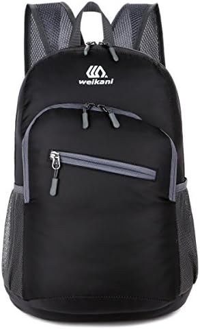 Kalovin Lightweight Packable Backpack Water Resistant Travel Hiking Daypack for Men &amp; Women (Black)